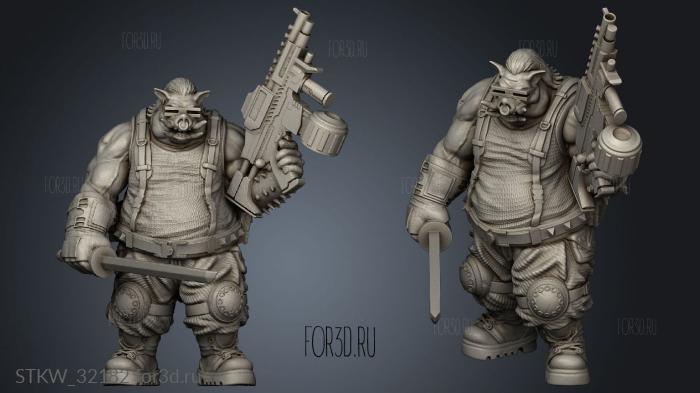 Fantasy Metahumans WARTHOG STREET SAMURAI MILLAS LEICHONE stl model for CNC