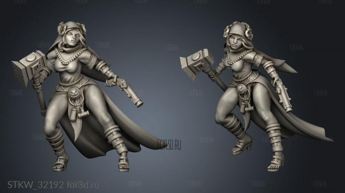 Fantasy Nun gun stl model for CNC