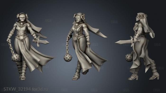 Fantasy Nun incesiere stl model for CNC