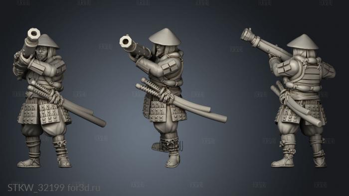 Fantasy Izutsu Ashigaru stl model for CNC