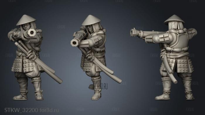 Fantasy Izutsu Ashigaru stl model for CNC