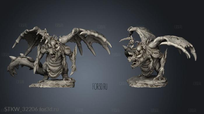 Fantasy pest creature winget stl model for CNC