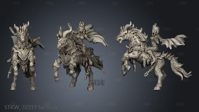 Fantasy rider cavalry stl model for CNC