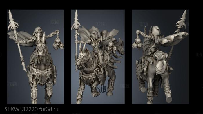 Fantasy Rider Dark Calvary stl model for CNC