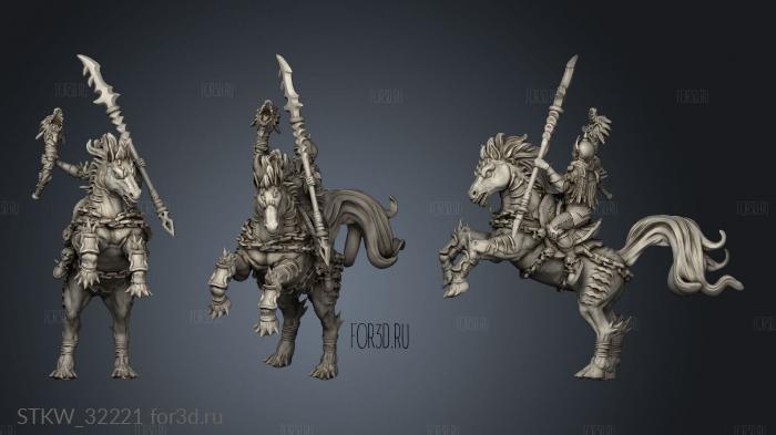 Fantasy Rider Dark Calvary stl model for CNC