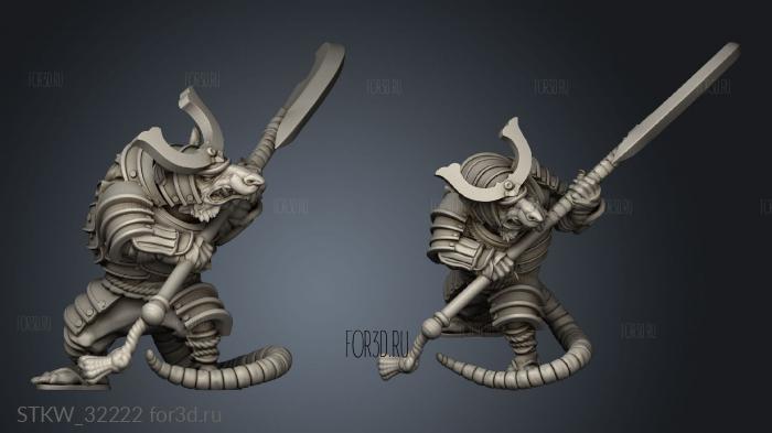 Fantasy Ronin Warrior stl model for CNC