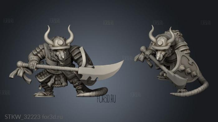 Fantasy Ronin Warrior stl model for CNC