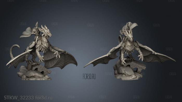 Fantasy Sancast dragon knight Stormdrake Guard stl model for CNC