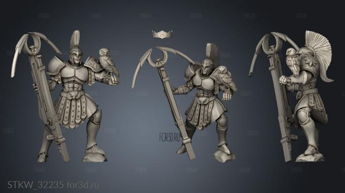 Fantasy Sancast heavy crossbow leader men stl model for CNC