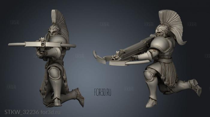 Fantasy Sancast heavy crossbow men stl model for CNC