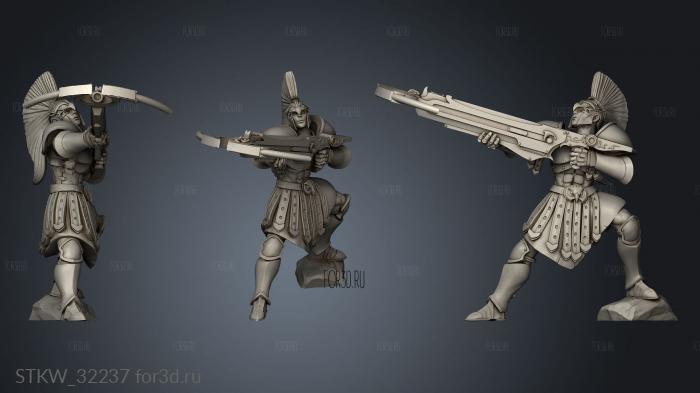 Fantasy Sancast heavy crossbow men stl model for CNC