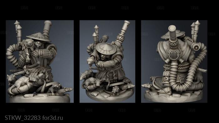 Fantasy Sohei Warbringer stl model for CNC