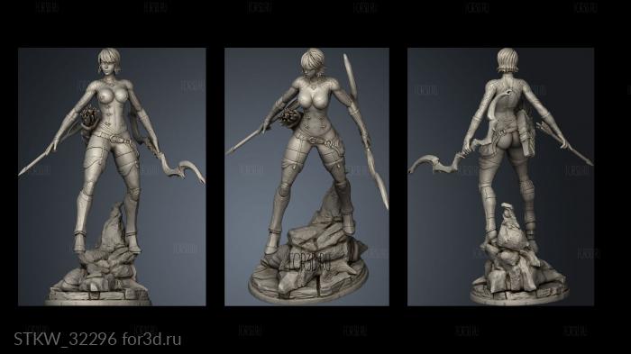 Fantasy Warrior Line Mini stl model for CNC