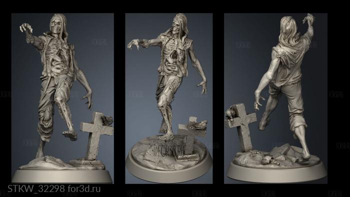 Fantasy Wightpocalypse Enemies Zombie Man stl model for CNC