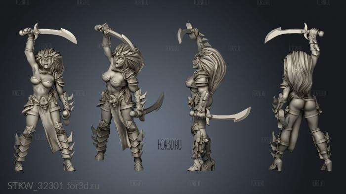 Fantasy Witch Leader stl model for CNC