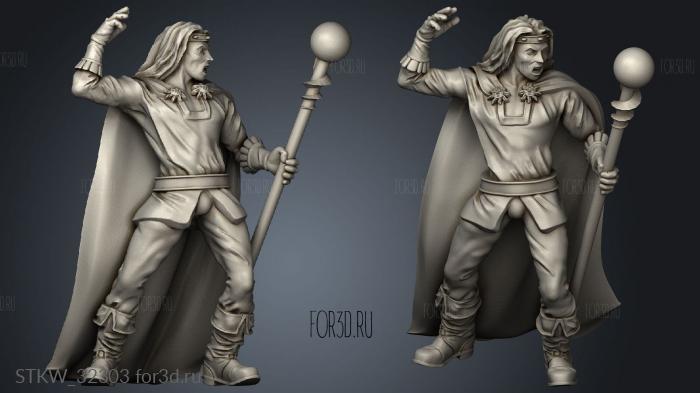 Fantasy Wizard stl model for CNC