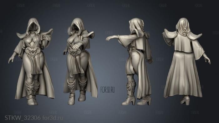 Fantasy women Julia Ghost stl model for CNC