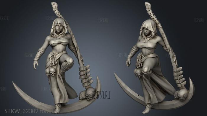 Fantasy women Samara stl model for CNC