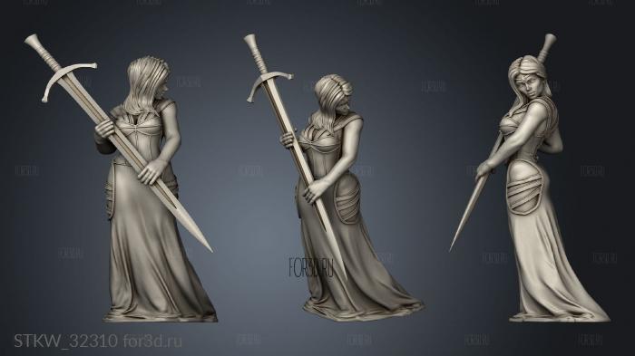 Fantasy women Serena stl model for CNC