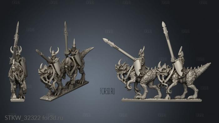 Dire elves Heavy Cavalry elf stl model for CNC