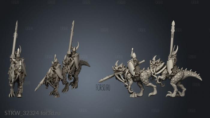 Dire elves Heavy Cavalry elf stl model for CNC