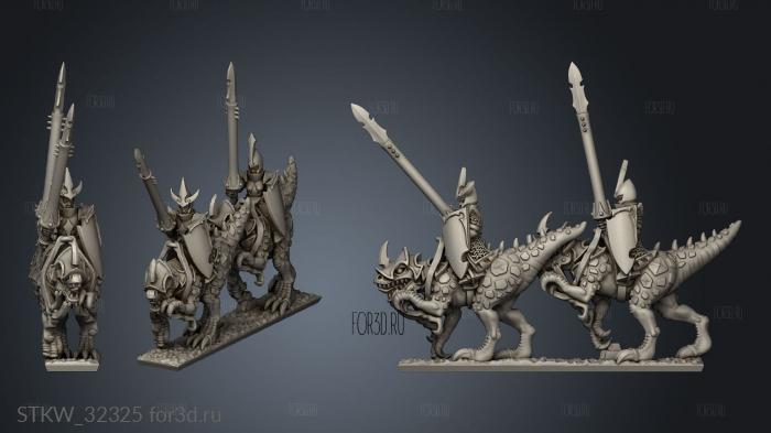 Dire elves Heavy Cavalry elf stl model for CNC