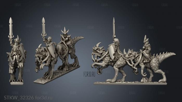 Dire elves Heavy Cavalry elf stl model for CNC