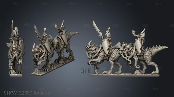 Dire elves Heavy Cavalry elf stl model for CNC