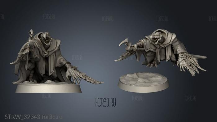 Feather Folk warlock stl model for CNC