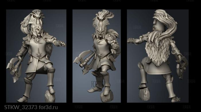 Fantasy Warrior lion stl model for CNC