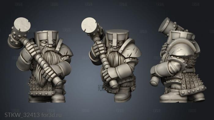 Dwarf Double Duncan Shadow hammer stl model for CNC