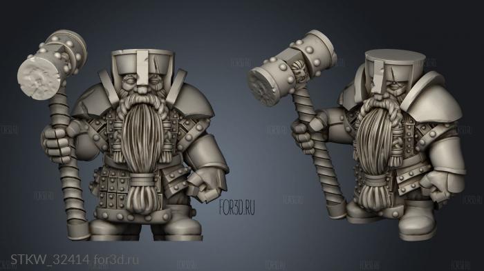 Dwarf Double Duncan Shadow hammer stl model for CNC