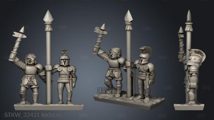 Fellowship Pikemen Leader Strip stl model for CNC