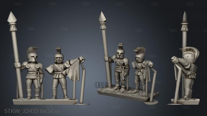 Fellowship Pikemen Musician Strip stl model for CNC