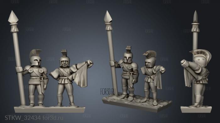 Fellowship Pikemen Musician Strip stl model for CNC