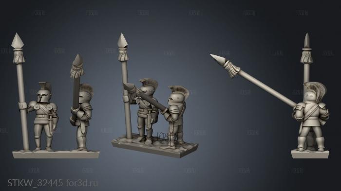 Fellowship Pikemen Pike Strip stl model for CNC