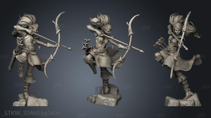 female archer stl model for CNC