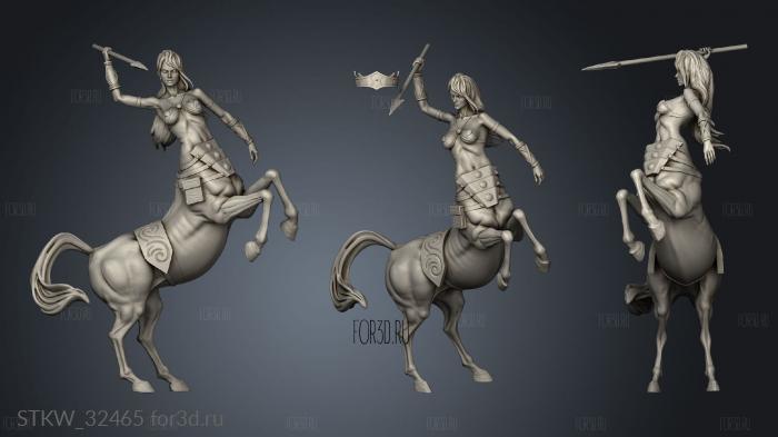 Female Centaur Back Legs tail stl model for CNC