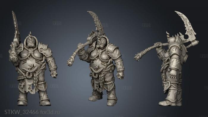 Female Chaos Nurgle Lord stl model for CNC