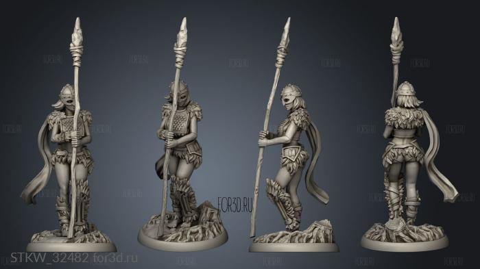 Female Knight stl model for CNC