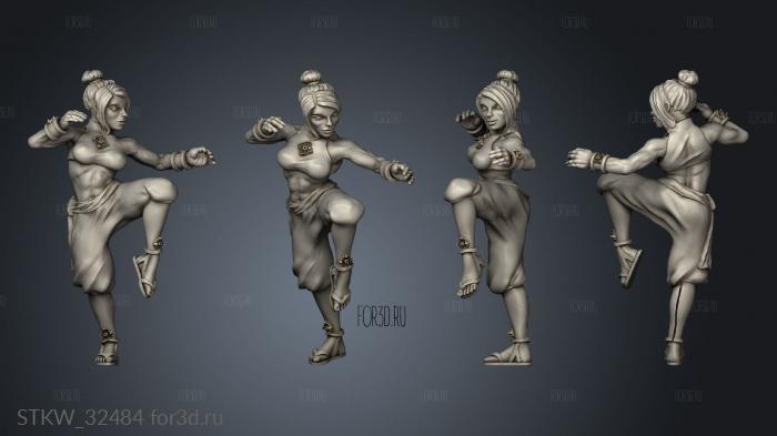 Female monk stl model for CNC