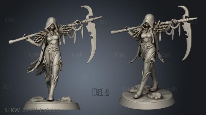 Female Reaper rock stl model for CNC