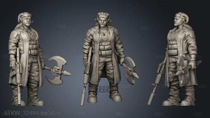 FEMALE TROLL STREET RAIDER stl model for CNC