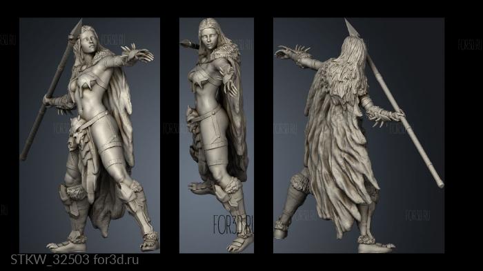 Woods Amazon Spearwoman 3d stl модель для ЧПУ