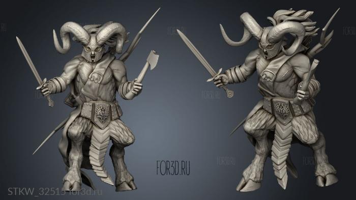 Woods Satyr Fighting 3d stl модель для ЧПУ