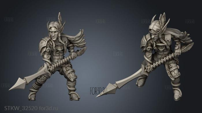 Feywood Core Fey Hunter stl model for CNC