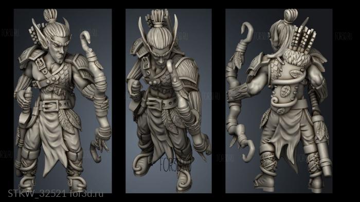 Feywood Core Fey Hunter stl model for CNC