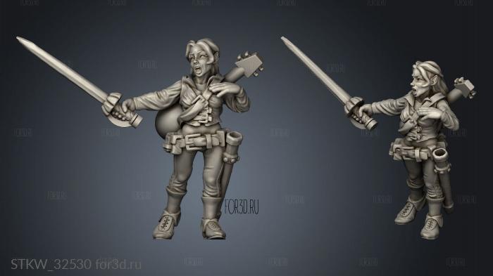 ff kara the bard stl model for CNC