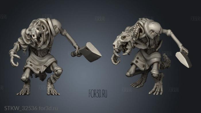 skeletal ratman undead ratman 3d stl модель для ЧПУ