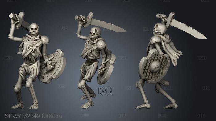 skeleton soldier stl model for CNC